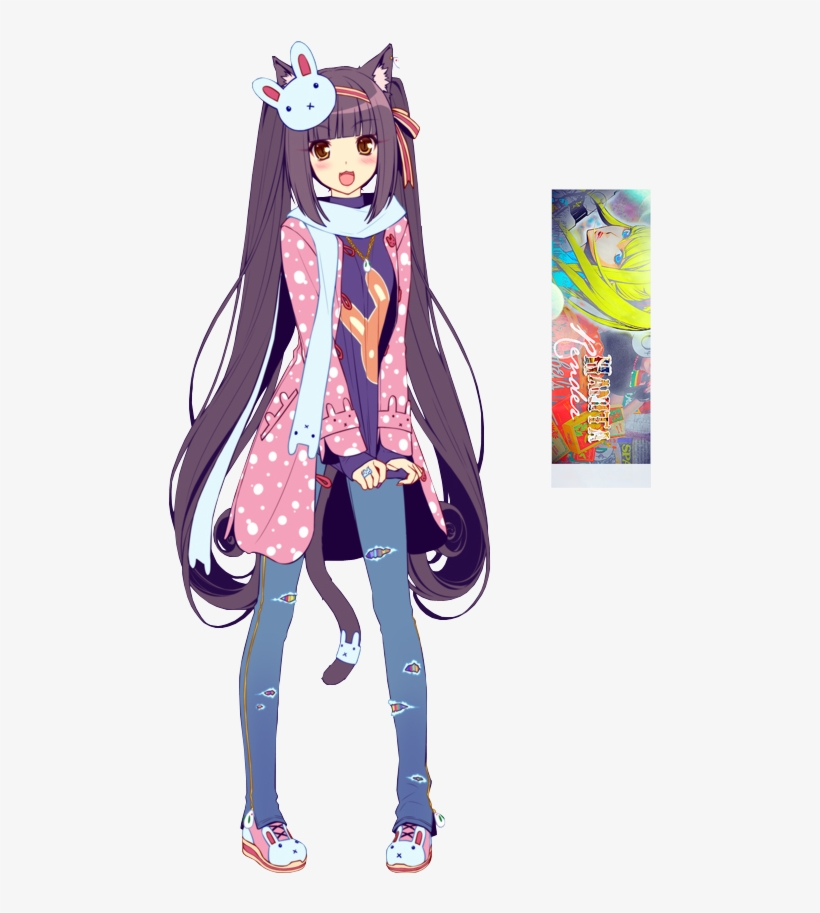 Anime Neko Girl Render Photo - Chocola A Vanilla, transparent png download