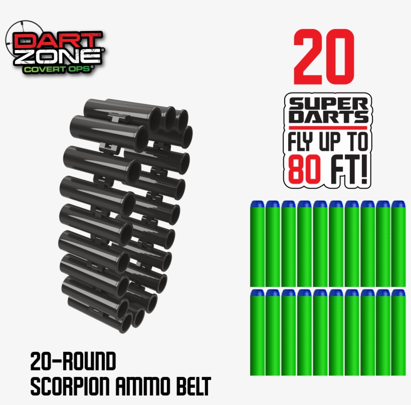 Scorpion ™ Ammo Belt And Refill Pack - Plastic, transparent png download