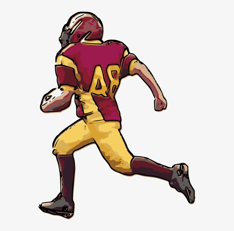 Footballrunoutlined2 - Kick American Football, transparent png download