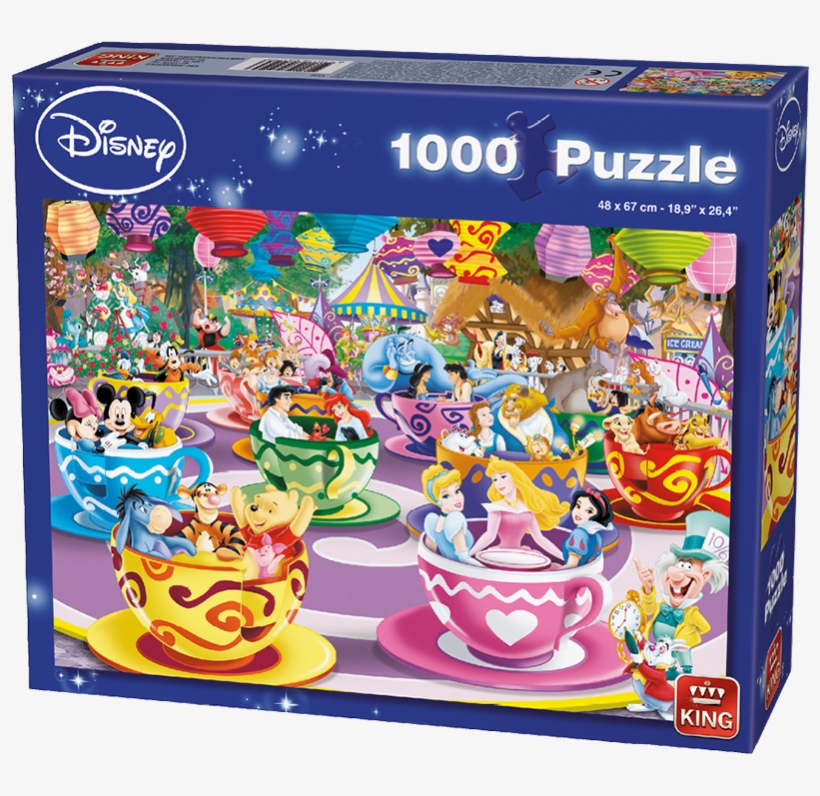 Disney 1000pcs Mad Tea Cup - Disney Characters On Tea Cups, transparent png download