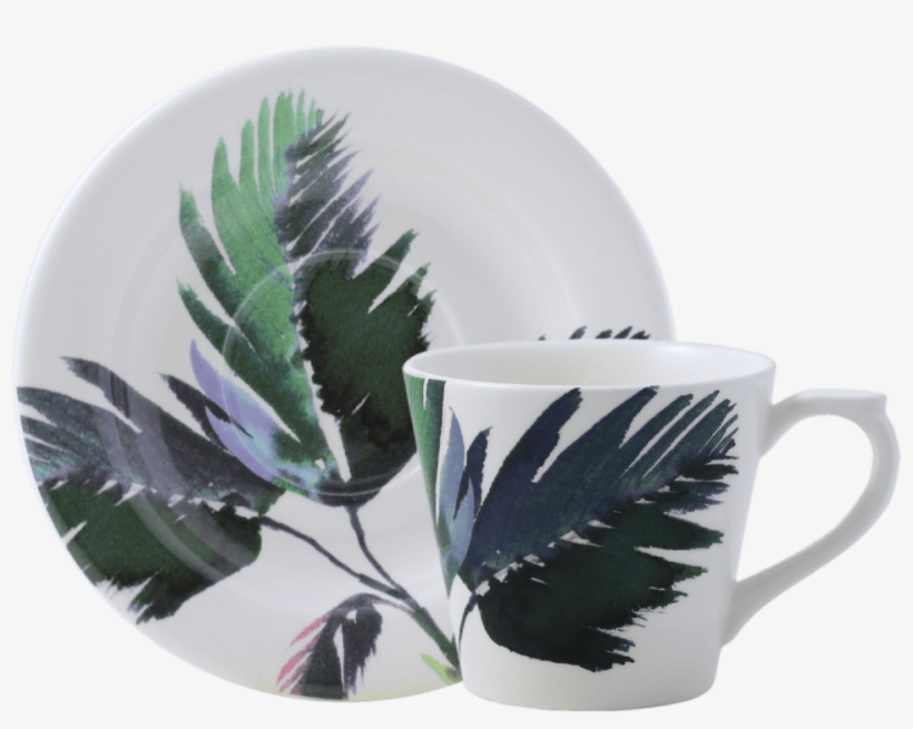 00 Vegetal Tea Cup And Saucer - Jardins Extraordinaires 1 Japanese Tea, transparent png download