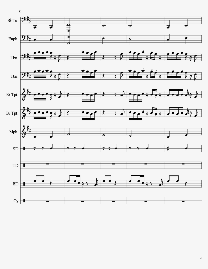 Download Kiss The Sky Marching Band Stand Tune Sheet Music 3 Kiss The