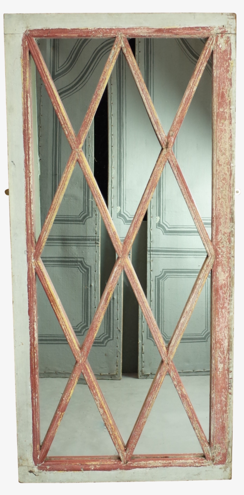 Painted Empire Lattice Window Mirror - Lattice Window En Png, transparent png download