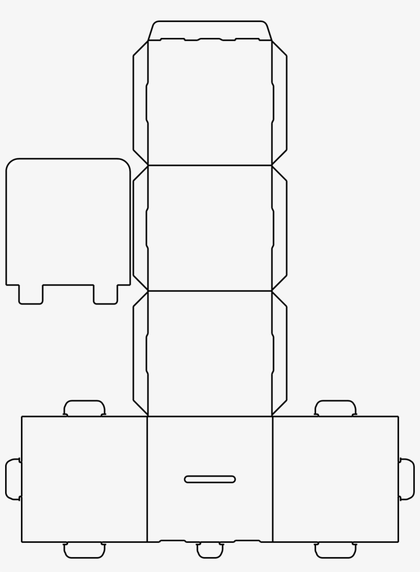 Draw Boxe Boite Tirage Dieline - Ballot Box Dieline, transparent png download