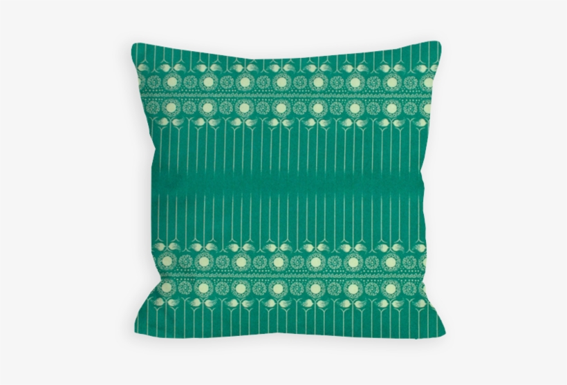 Kind Daisy Light Yellow And Emerald Green Pillow - Cushion, transparent png download