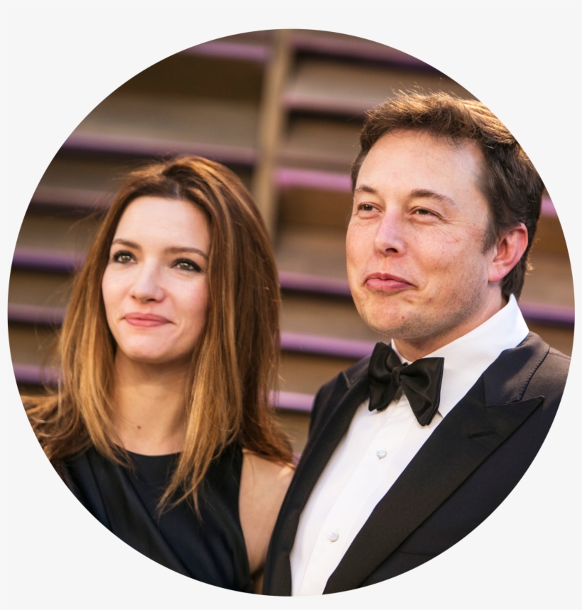 Ptalulah Riley And Elon Musk Arrive At The Emvanity - Elon Musk And Justine Musk, transparent png download