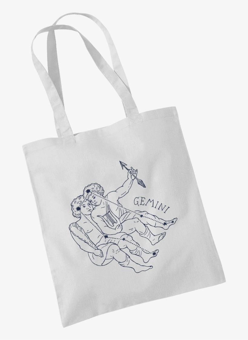 Gemini Star Sign Tote Bag - Tote Bag, transparent png download