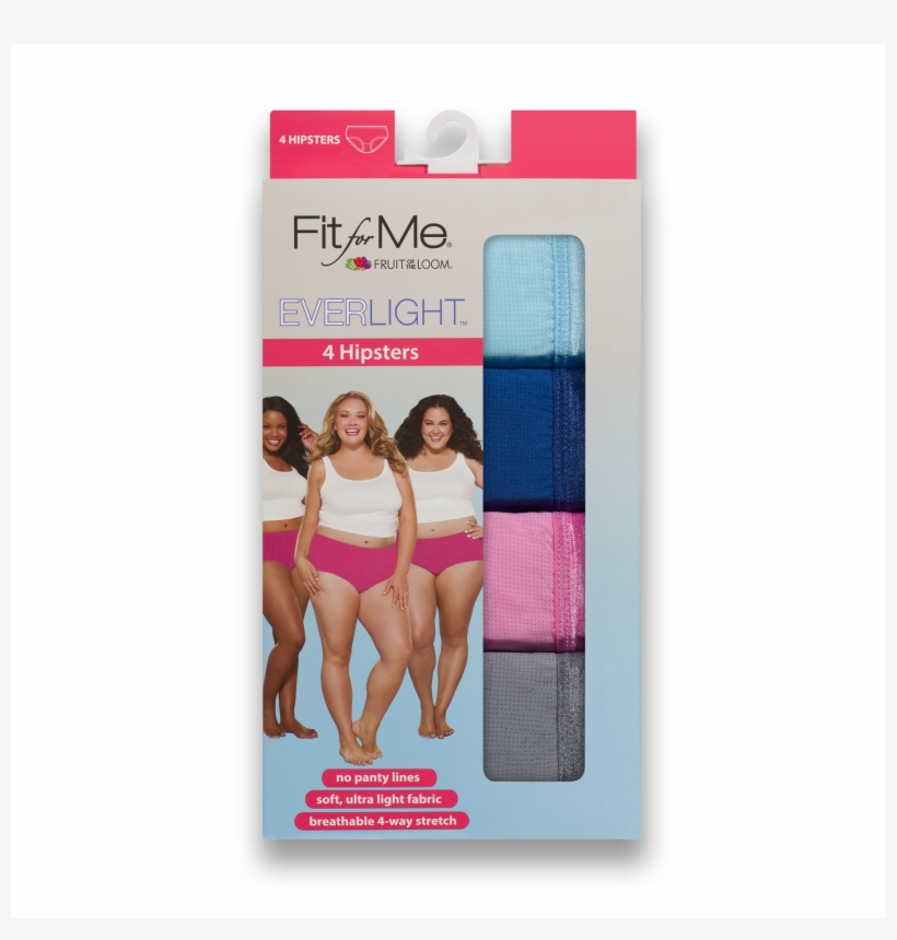 Fit For Me By Fruit Of The Loom Everlight Hipsters,, transparent png download