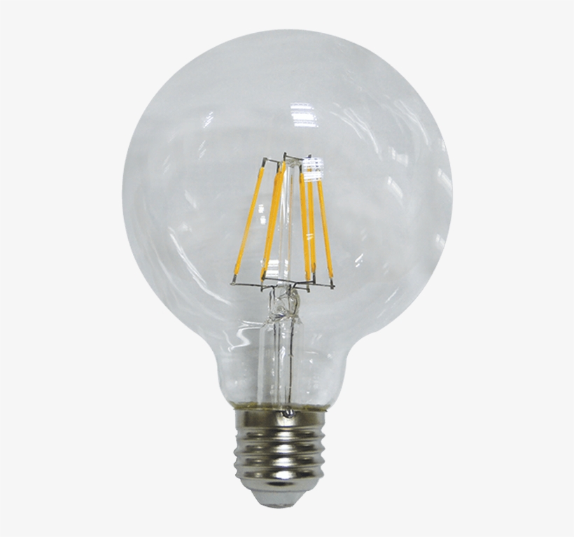 61161-globo Ø95 E27 8w Filamento - Incandescent Light Bulb, transparent png download
