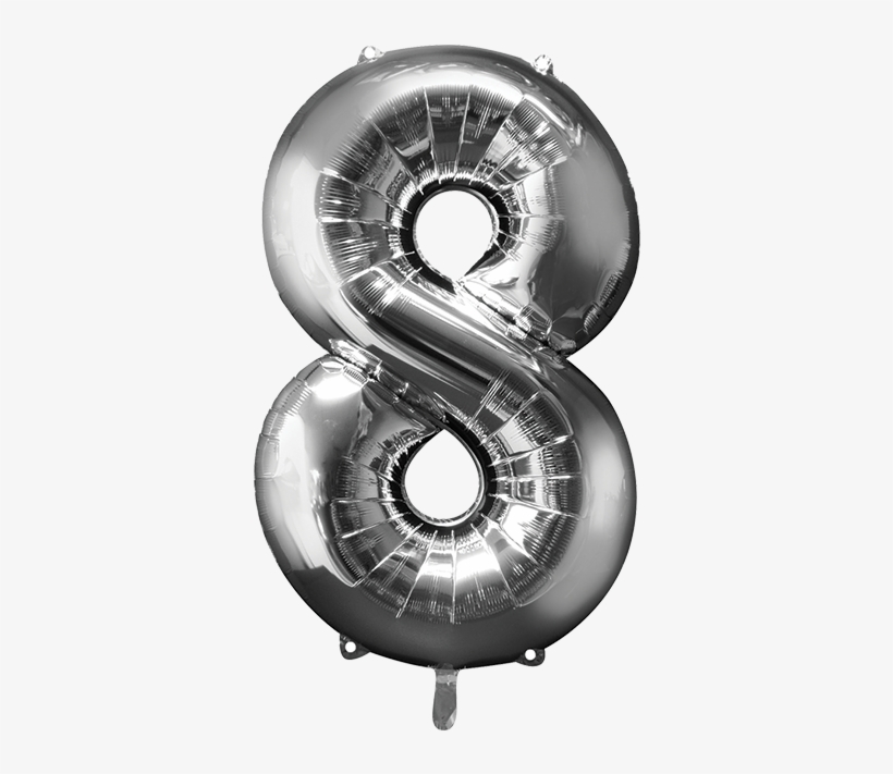 Globo Número 8 Grande - Number 8 Gold Colour, transparent png download