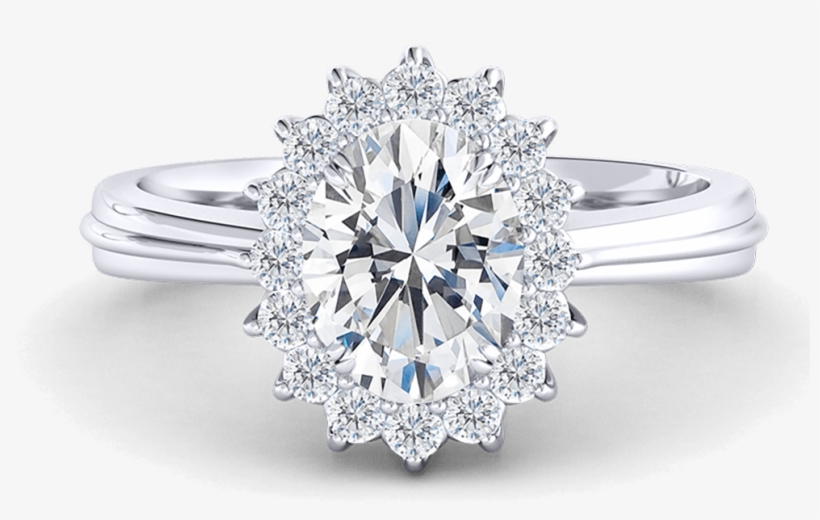 Di Prong Halo - Pre-engagement Ring, transparent png download
