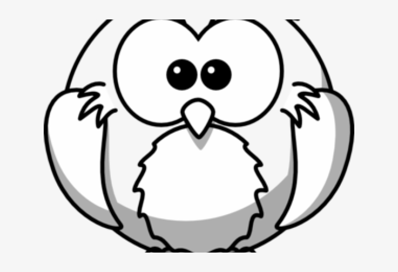Owl Cartoon Black And White, transparent png download