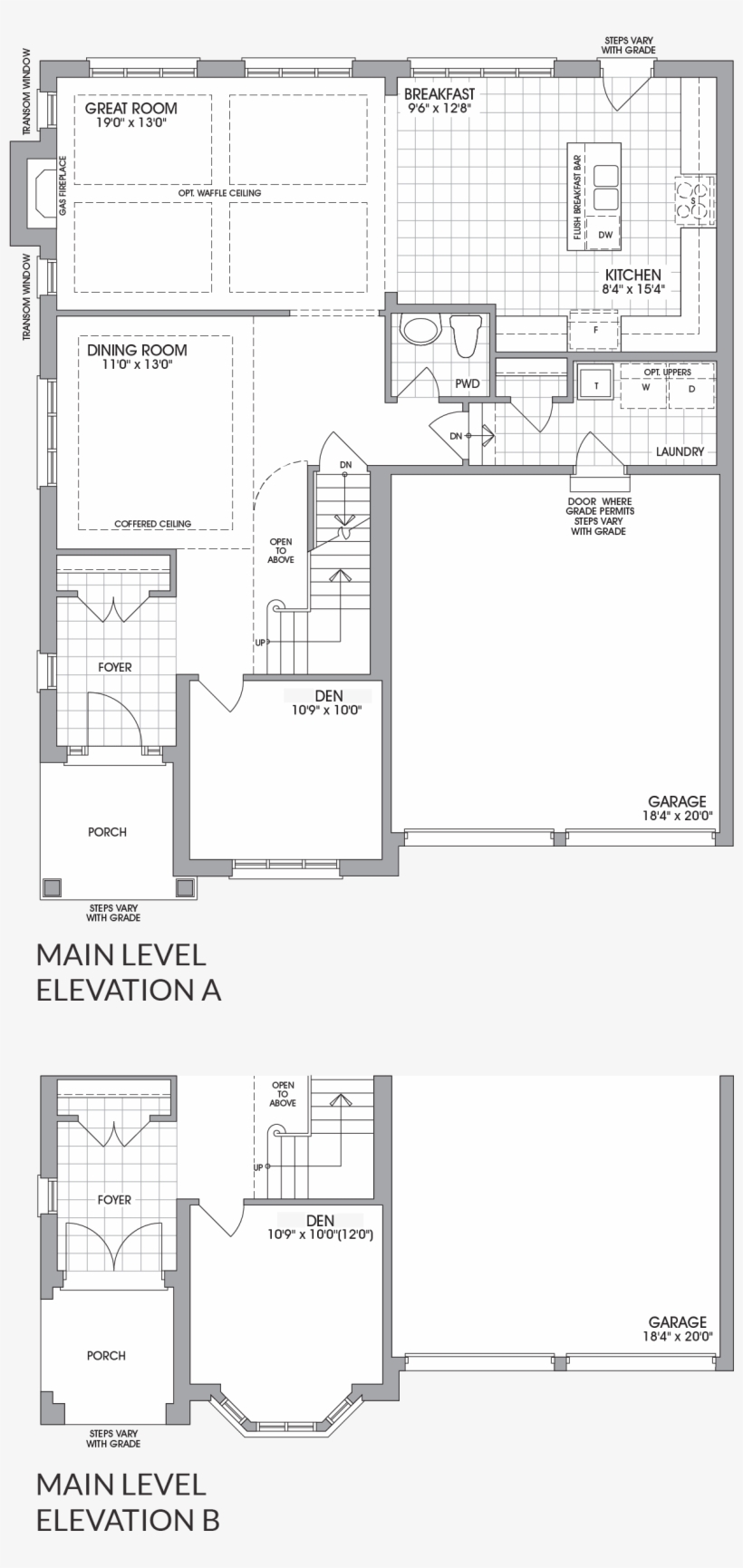 Main Level - Floor Plan, transparent png download