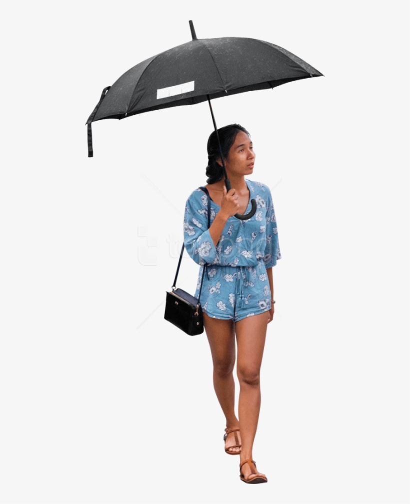 Free Png Walking In The Rain Png Images Transparent - People With Umbrella Png, transparent png download