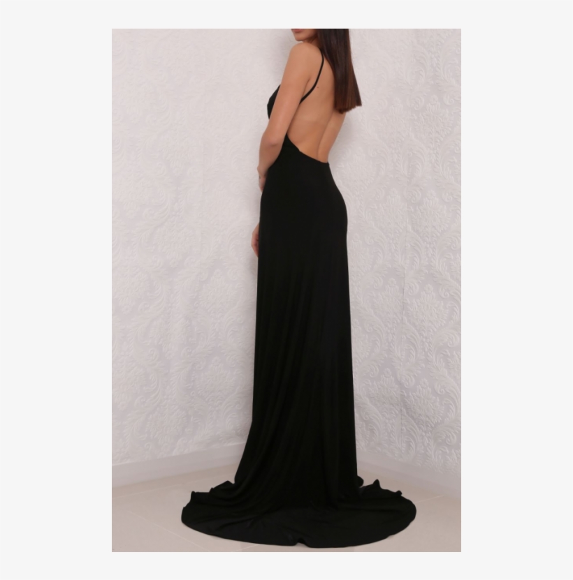 A Line Evening Dresses, Black A Line/princess Evening - Simple Black Dress Prom Look, transparent png download