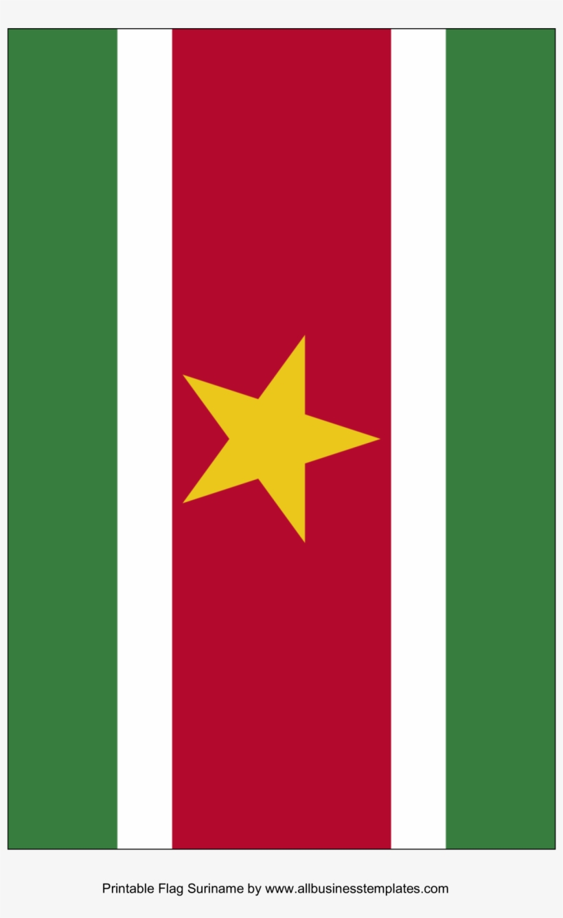 Suriname Printable Flag - Suriname Flag, transparent png download