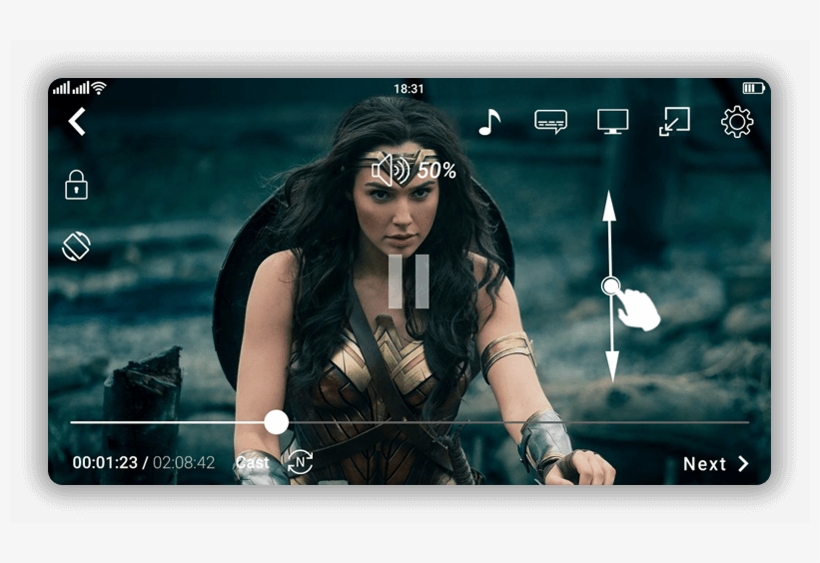 Right Side Of The Video Playback Screen Lets User To - Wonder Woman Mayling Ng, transparent png download