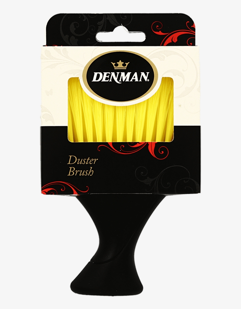 Denman Neck Duster Brush With Yellow Bristles Paint Brush PNG Image