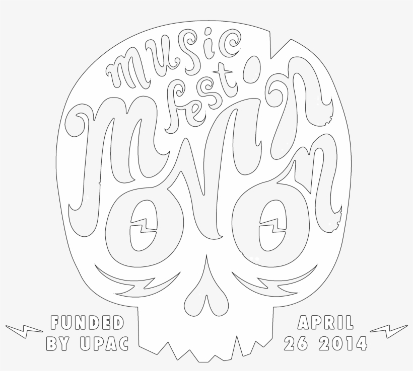 Skull Logo White Border - Poster, transparent png download
