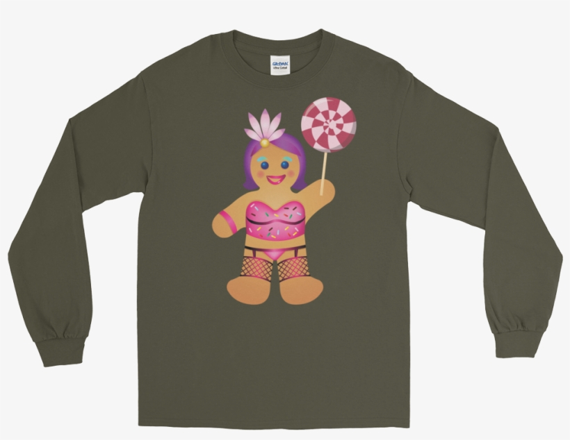 Gingerbread Drag Queen Long Sleeve Swish Embassy - Long-sleeved T-shirt, transparent png download