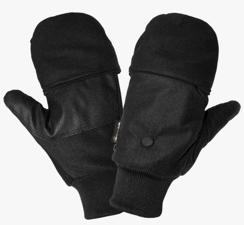 Insulated Fleece Flip-up Mitten - Hand, transparent png download