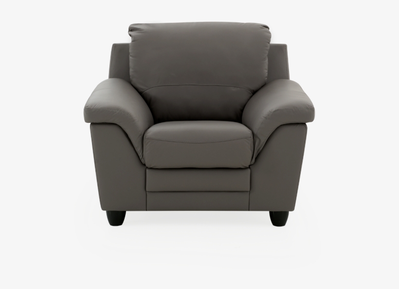 Image For Grey Armchair With Leather Seat From Brault - Club Chair, transparent png download