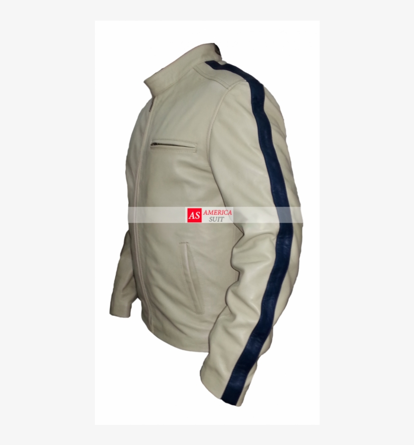 Aaron Paul Need For Speed White Leather Jacket - Pocket, transparent png download