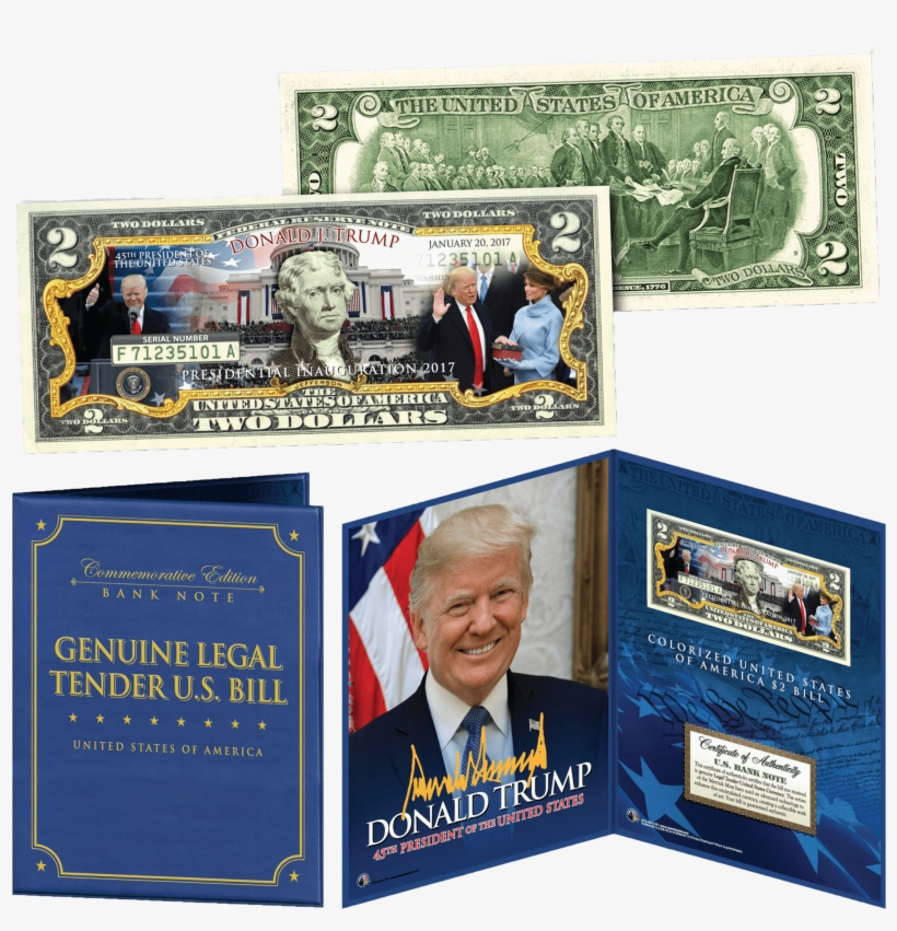 President Trump Inauguration Genuine U - 2 Dollar Bill, transparent png download