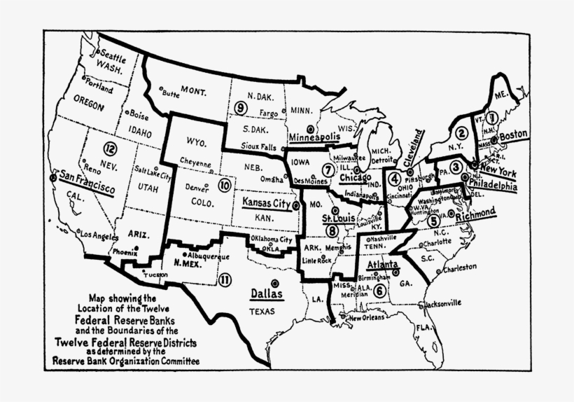 The Enduring Structure Of The Federal Reserve System - 25 Federal Reserve Branch Banks, transparent png download