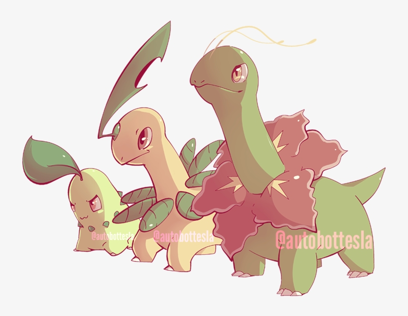 Chikorita, Bayleef, Meganium Commission Commission - Cartoon, transparent png download