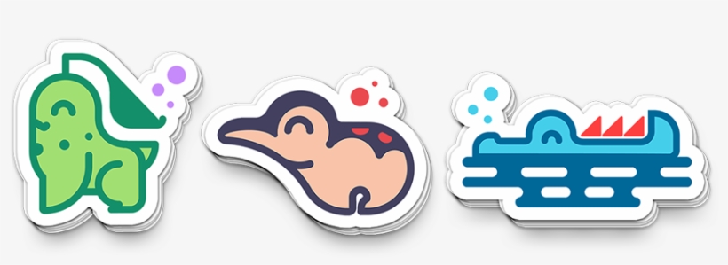 Image Of Johto Starters Sticker Pack, transparent png download