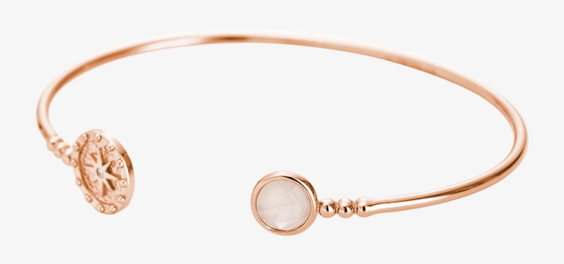 Lucky Coin Cuff Rose Quartz Image - Bracelet, transparent png download
