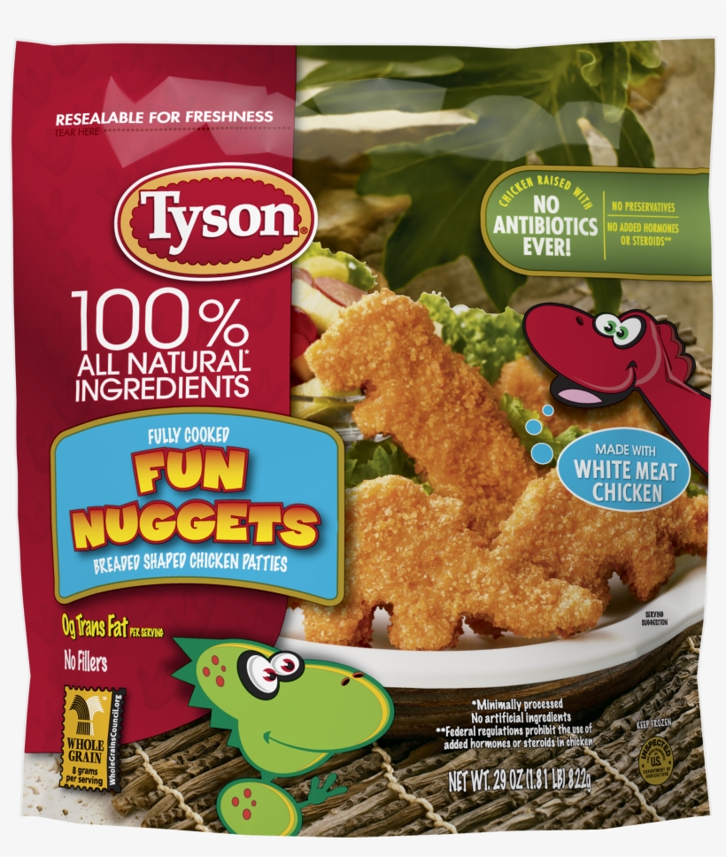 Tyson® Fully Cooked Fun Nuggets With Whole Grain Breading, Tyson Dino