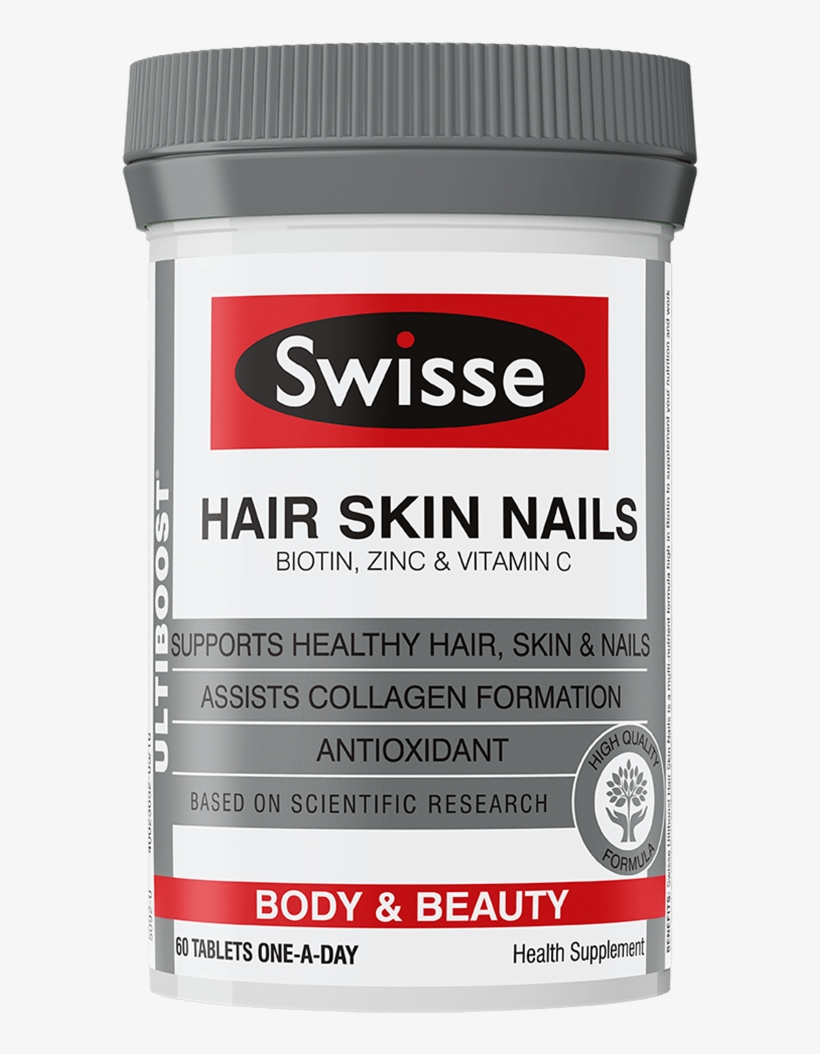 Swisse Ultiboost Hair Skin Nails Supplement 60 Tablets, transparent png download