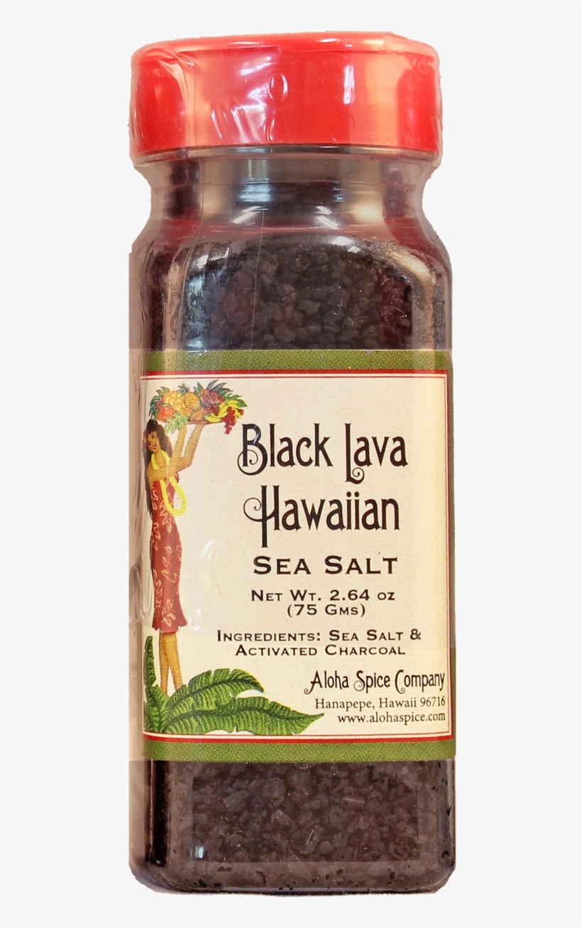 Black Lava Hawaiian Sea Salt - Bottle, transparent png download
