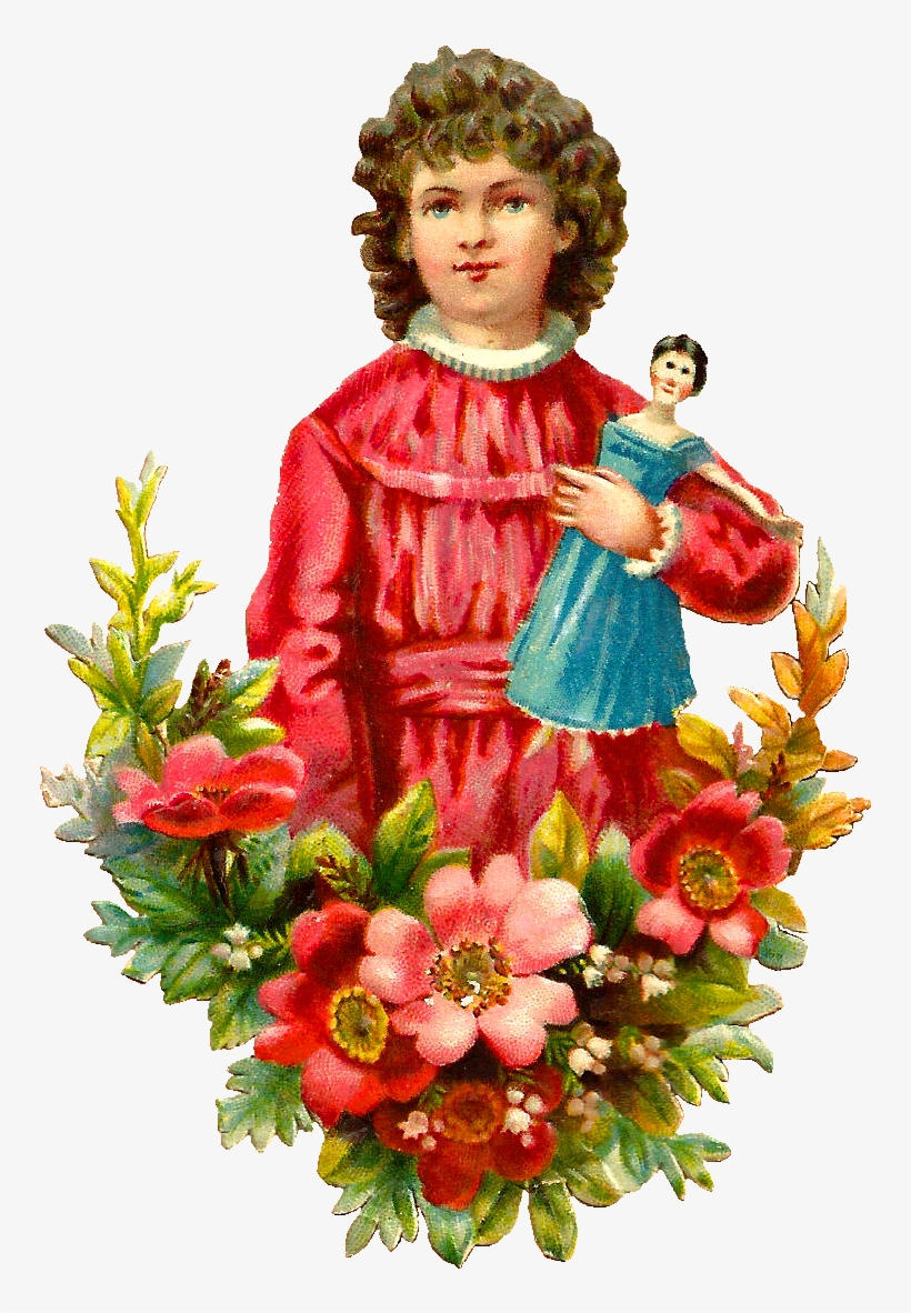 This Is A Stunningly Beautiful Victorian Scrap Of A - Artificial Flower, transparent png download