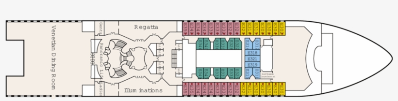 Princess Cruises Sun Class Dawn Deck 06 Emerald - Floor Plan, transparent png download