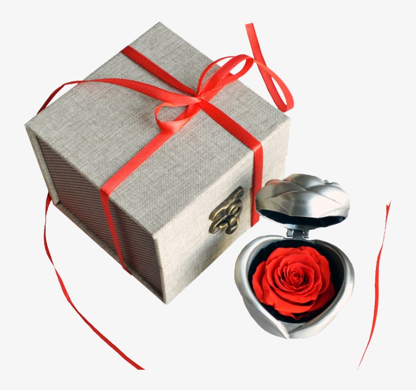 Creative Valentine's Day Gifts Alloy Roses Everlasting - Box, transparent png download