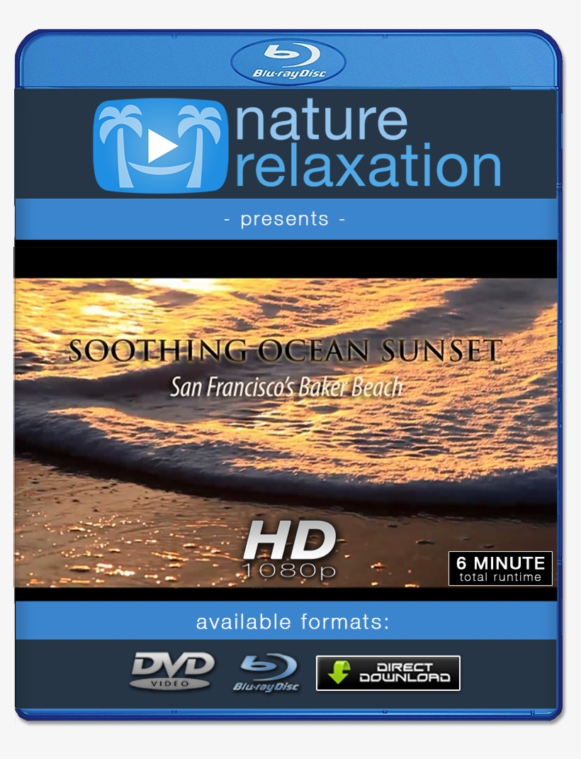 "soothing Ocean Sunset" Healing 10 Minute Nature Relaxation - 4k Resolution, transparent png download