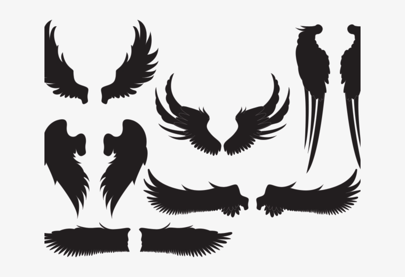 Bullet Clipart Wing - Silueta De Angel Alas, transparent png download