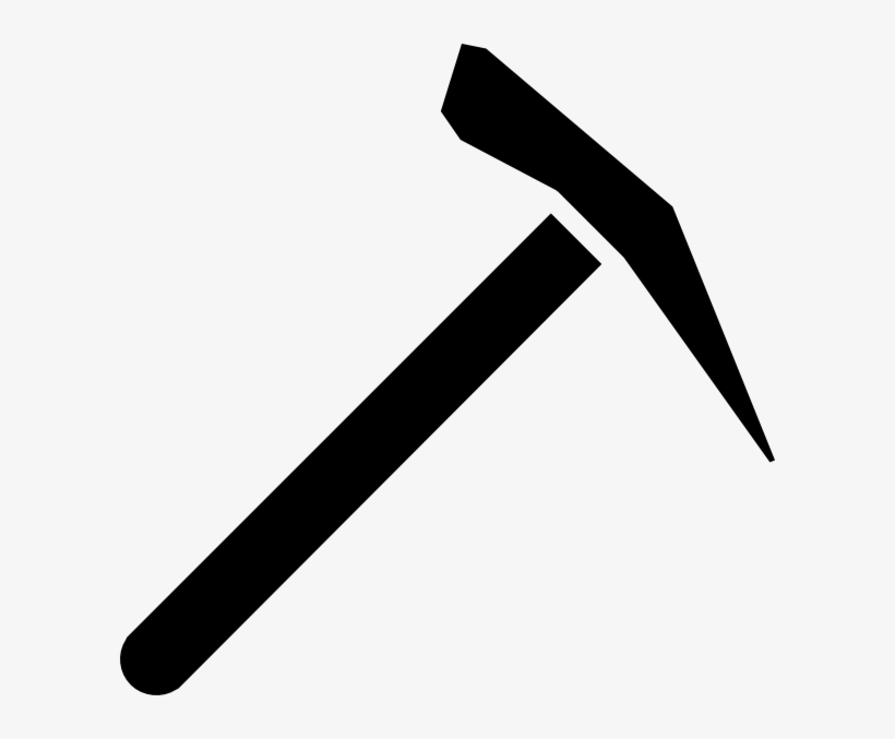 Pickaxe Clipart Black And White, transparent png download