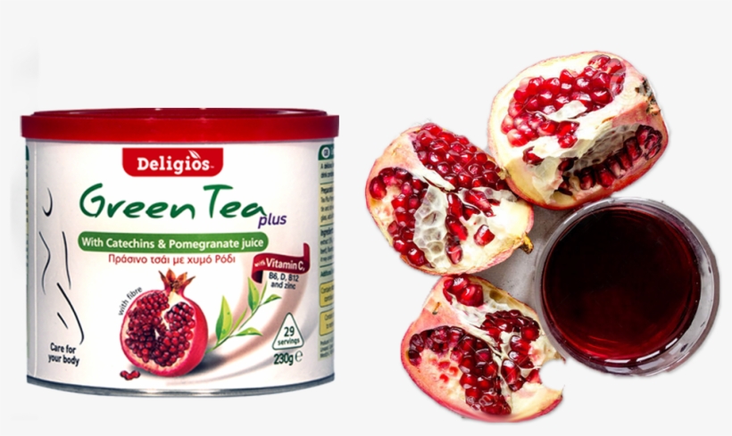 Green Tea Plus Green Tea With Pomegranate - Bread, transparent png download
