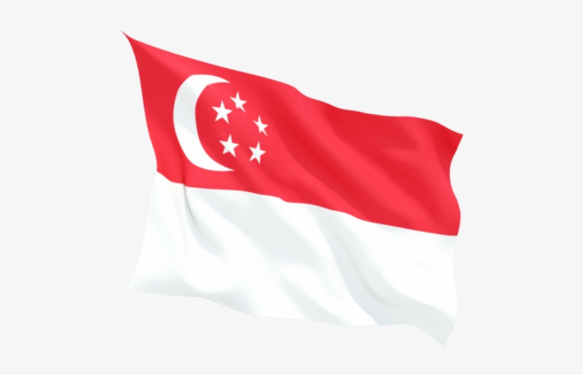 Singapore Flag Waving Png, transparent png download