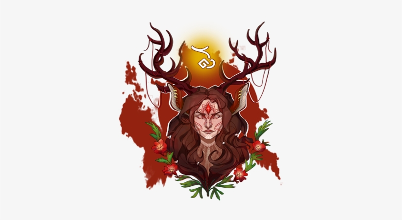 Fire Demon In The Tef Deer Body - Illustration, transparent png download