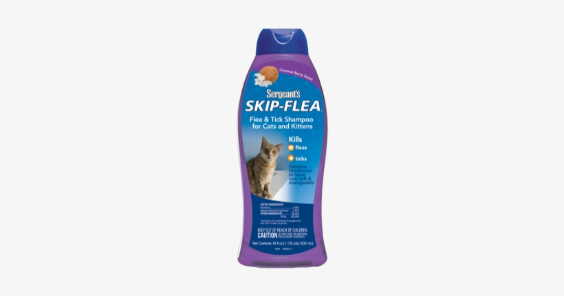 Sergeant's Skip-flea & Tick Shampoo For Cats18 Fl Ozupc - Sergeant's Skip-flea & Tick Dog Shampoo - 18 Fl, transparent png download