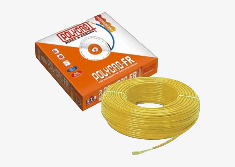 00 Sq Mm Wire Fr 90 Meters Pack Yellow - Polycab 4 Sq Mm Wire Price, transparent png download