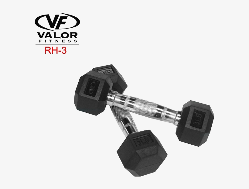 Rh-3 3 Lb Dumbbell - 35 Lb Rubber-hex Dumbbell Pair, transparent png download