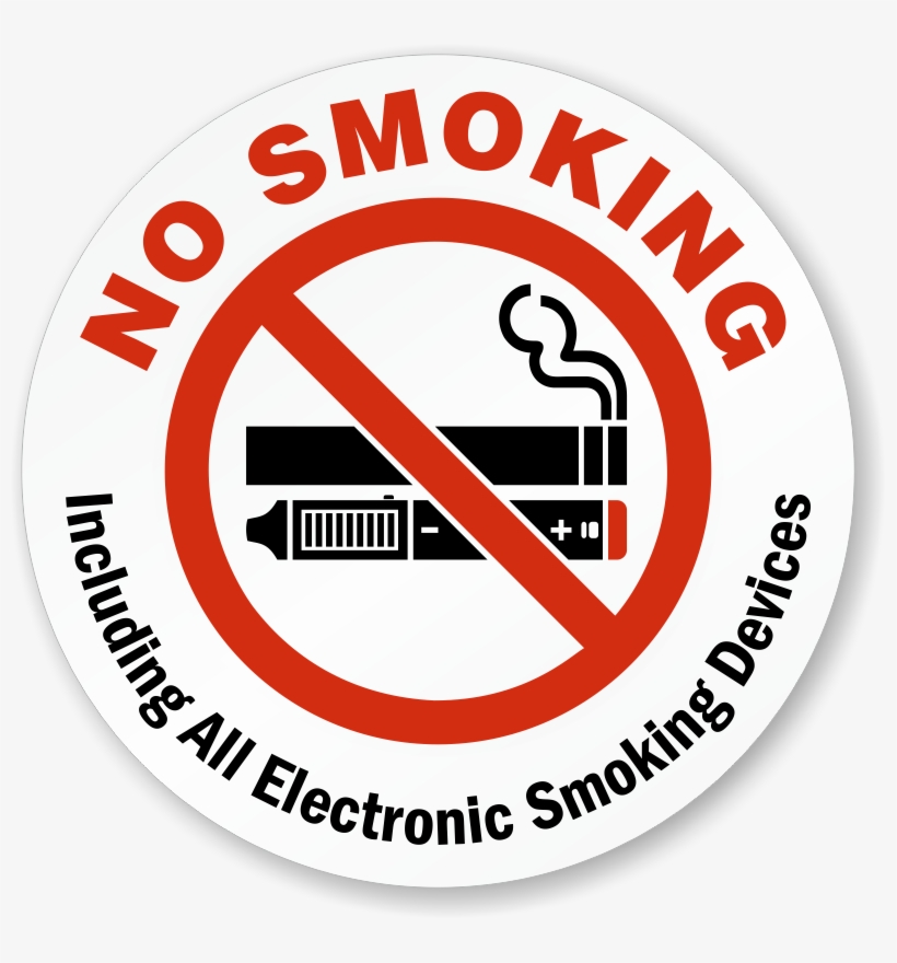 No Electronic Smoking Devices Label - No Smoking E Cigarettes, transparent png download