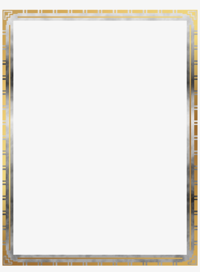 Art Deco Border Png Transparent Download - Clip Art, transparent png download