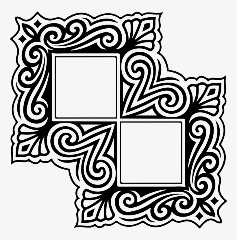 Kisscc Black And White Picture Frames Computer Icons - Ornate Flourish Design, transparent png download